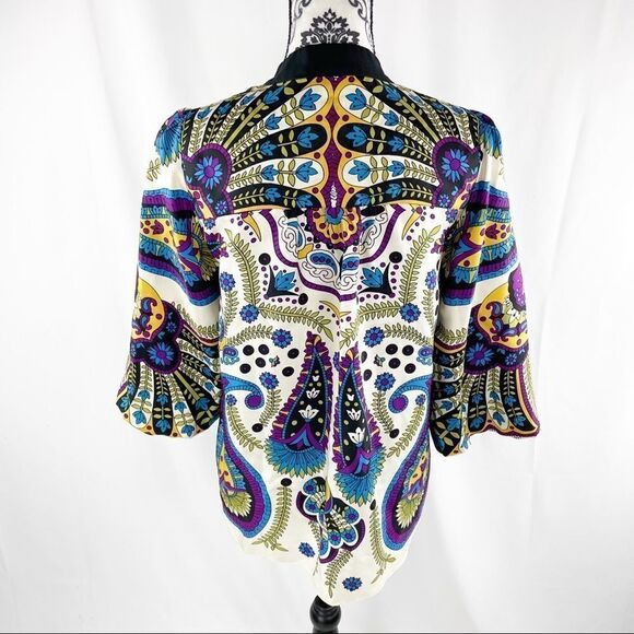 Tibi New York Silk Floral Tunic Caftan Top - Picture 5 of 8